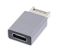CY Adapter USB 3.1 Front Panel Header Male Type-E to Type-C USB-C Female Motherboard Extension Data Adapter