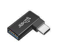 CY Adapter USB-C Type-C to USB 3.0 Female OTG Adapter Left Right Angled 90 Degree for Laptop Phone