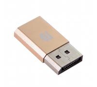 CY Adapter Virtual Display Adapter 4K DP Displayport DDC EDID Dummy Plug Headless Ghost Display Emulator HDTV Gold Color 4K@17Hz
