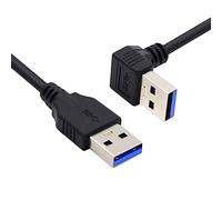 CY Angled USB 3.0 Type-A Male to Straight 3.0 Type-A Male Data 5Gbps Cable 90 Degree Down Angled 40cm