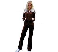 CY Boutique Exceptional Brand LADIES VELOUR TRACKSUITS VELOUR HOODIE AND JOGGING PANTS UK SIZE 8-20 EXCEPTIONAL BRAND 80% Cotton, 20% Polyester (M, BROWN)