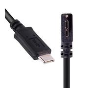 CY Cable 5Gbps USB-C Type-C Host to Micro USB3.0 Screw Mount 90 Degree Right Angled for Industrial Camera Storage
