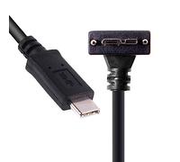 CY Cable 5Gbps USB-C Type-C Host to Micro USB3.0 Screw Mount 90 Degree Up Angled for Industrial Camera Storage