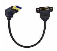 CY Cable 8K DisplayPort Display Port Male to Female Extension Cable 90 Degree Angled Down
