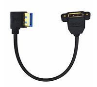 CY Cable 8K DisplayPort Display Port Male to Female Extension Cable 90 Degree Angled Left