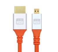 CY Cable Micro HDMI 4K to HDMI Ultra Soft High Flex HDTV Cable Hyper Super Flexible Cord High Speed Type-A Male to Male for Computer HDTV