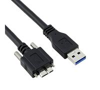 CY Cable Micro USB3.0 Single Screw Locking to USB3.0 Data 5Gbps Power Cable for VR Industrial Camera Computer (8.0m with Chipset)