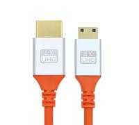 CY Cable Mini HDMI 4K to HDMI Ultra Soft High Flex HDTV Cable Hyper Super Flexible Cord High Speed Type-A Male to Male for Computer HDTV