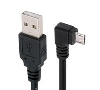 CY Cable Right Angled 90 Degree Micro USB 5Pin to USB 2.0 Type-A Data Charge Cable for Phone Tablet Camera (20cm)