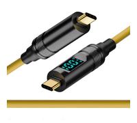 CY Cable Smart LED Display USB-C USB4 Cable 20Gbps 100W 8K for Laptop Disk PhoneType-C Male to Male Cable Power & Data (20CM)
