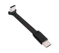 CY Cable Ultra Slim Flat USB-C Type C to USB-C Power USB2.0 Data Cable 90 Degree Up Down Angled 65W Fast Charge for Laptop Tablet Phone