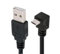 CY Cable Up Angled 90 Degree Micro USB 5Pin to USB 2.0 Type-A Data Charge Cable for Phone Tablet Camera (20cm)