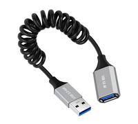 CY Cable USB 3.0 Type-A Male to USB3.0 A Female Stretch Coiled Cable 100cm Extension 5Gbps for Disk SSD Camera Data