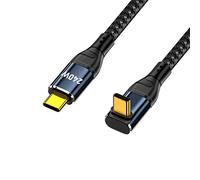 CY Cable USB-C 240W Type-C Male to Male Cable Up Down Angled Connector 48V 5A Compatible with USB2.0 480Mbps 100W Charging for Laptop Tablet Phone