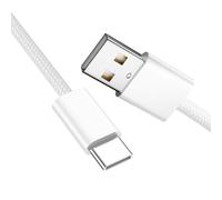CY Cable USB-C Type C Male to Type-A Male 15W 5V3A Power 480Mbps Data Cable White Sleeve for Phone & Tablet (100cm)