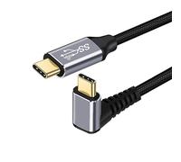 CY Cable USB-C USB-C 100W Type-C Male to Male Cable Up Down Angled USB3.0 20V 5A GEN2 10Gbps 100W Charging for Laptop Tablet Phone
