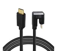 CY Cable USB3.1 Type-C Male to USB-C 360 Degree Opposite Back Angled 10Gbps Data 4K Cable 65W