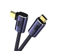 CY Cable USB4 USB-C 100W Type-C Male to Male Cable Left Right Angled USB4.0 20V 5A GEN2 20Gbps 100W Charging for Laptop Tablet Phone