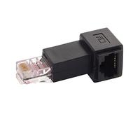CY CAT6 Cat5e Male to Female Lan Ethernet Network Extension 8P8C FTP STP UTP Adapter 90 Degree (Left Angled)