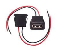 CY Connector 2pcs/set DIY OEM Type A Female Socket to 2Pin Open Cable Latch Mount Type DC 5V Power