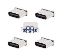 CY Connector 5pcs/lot DIY Solder Type-C Female Socket Connector Replace for Micro-USB 5Pin Female SMT Type DC 5V Power