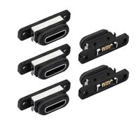 CY Connector 5pcs/set DIY OEM USB2.0 Micro-B Female Receptacle Socket Connector with Mounting Waterproof SMT Type 480Mbps
