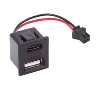 CY Connector DIY OEM Type-C & Type-A Female Socket to 2Pin Header Cable Pitch=2.54mm Latch Mount Type DC 5V Power