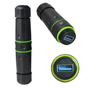 CY Connector M20 Locking IP68 Waterproof Type-A USB3.0 5Gbps USB-A Female to USB-A Female Extension Adapter Coupler