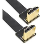 CY Cord Ultra Slim Down Angled HDMI Male to Down Angled HDMI Male Extension FPC Flat Cable 1080P for HDTV Multicopter Aerial Photography A3-A3 (80cm)