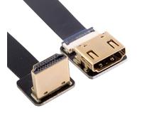 CY Cord Ultra Slim Down Angled HDMI Male to HDMI Female Extension FPC Flat Cable 1080P for HDTV Multicopter Aerial Photography A4-A3 (50cm)