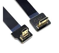 CY Cord Ultra Slim Down Angled Mini HDMI Male to Down Angled Mini HDMI Male Extension FPC Flat Cable 1080P for HDTV Multicopter Aerial Photography C3-D3 (10cm)