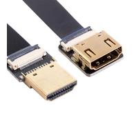 CY Cord Ultra Slim HDMI Female to HDMI Female Extension FPC Flat Cable 1080P for HDTV Multicopter Aerial Photography A4-A4 (80cm)