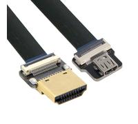 CY Cord Ultra Slim HDMI Male to Micro HDMI Female Extension FPC Flat Cable 1080P for HDTV Multicopter Aerial Photography A1-D4 (20cm)