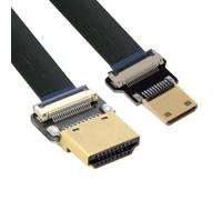CY Cord Ultra Slim HDMI Male to Mini HDMI Male Extension FPC Flat Cable 1080P for HDTV Multicopter Aerial Photography A1-C1 (80cm)