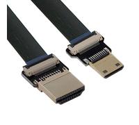 CY Cord Ultra Slim HDMI Male to Mini HDMI Male Extension FPC Flat Cable 1080P for HDTV Multicopter Aerial Photography A1-C1 (10cm)