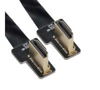 CY Cord Ultra Slim Left Angled HDMI Male to Left Angled HDMI Male Extension FPC Flat Cable 1080P for HDTV Multicopter Aerial Photography A5-A5 (20cm)