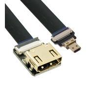 CY Cord Ultra Slim Micro HDMI Male to HDMI Female Extension FPC Flat Cable 1080P for HDTV Multicopter Aerial Photography D1-A4 (50cm)