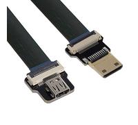 CY Cord Ultra Slim Mini HDMI Male to Micro HDMI Female Extension FPC Flat Cable 1080P for HDTV Multicopter Aerial Photography C1-D4 (10cm)
