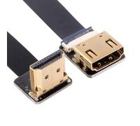 CY Cord Ultra Slim Up Angled HDMI Male to HDMI Female Extension FPC Flat Cable 1080P for HDTV Multicopter Aerial Photography A4-A2 (10cm)
