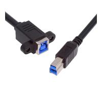 CY Cord USB 3.0 Type-B Female to USB3.0 Type-B Male Cable Extension 5Gbps for Disk SSD Camera Data 30cm