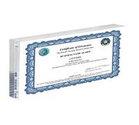 CY craft Acrylic Business License Frame for 4x9 Business License Certificate Desk/Table Top Display,Clear Panoramic Photograph Picture Frame(Full Frame 4x10 Inch),Pack of 1