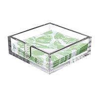 CY craft Acrylic Lunch Napkin Holder,Table Top Decorative Napkin Tray for Dining Table and Kitchen,Clear Luncheon Napkin Holder Tissue Dispenser, Horizontal Display,7.1 x 7.1 x 2.6 inches