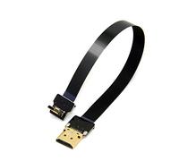 CY CYFPV 90 Degree Down Angled FPV Micro HDMI Male to HDMI Male FPC Flat Cable 50cm for FPV HDTV Multicopter Aerial Photography