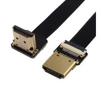 CY CYFPV FPV HDMI Male to HDMI Male Up Angled 90 Degree HDTV FPC Flat Cable for FPV HDTV Multicopter Aerial Photography (Up Angled 0.2m)