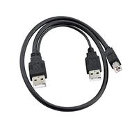 CY Dual USB 2.0 Male to Standard B Male Y Cable 80cm for Printer & Scanner & External Hard Disk Drive