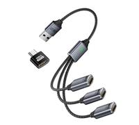 CY HUB USB 2.0 Type-A to 3 Ports Hub Cable Bus Power 1 to 3 Data for Laptop Desktop Phone Mouse Keyboard Printer Disk