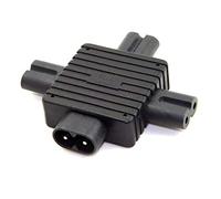 CY IEC 320 Figure 8 C8 Male to 3X Female C7 Splitter Power Adapter for Power Supply 1 in 3 out