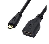 CY Micro HDMI 1.4 Male Type D to Mini HDMI 1.4 Female Type C Extension Cable for Laptop PC HDTV 10cm