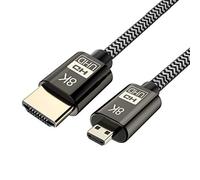 CY Micro HDMI to HDMI Adapter Cable 3.28ft Micro HDMI to HDMI Male to Male Cable Cord for Tablet Camera Monitor