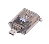 CY Mini-HDMI Type-C Male to HDMI 2.1 Female UHD Extension Adapter Extender Transparent with Smart LED Light Support 8K 60hz HDTV